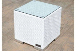 OUTFLEXX Beistelltisch, Weiß, Polyrattan, 40x40x40 Cm, Inkl. Glasplatte -Kettler Verkäufe 4 2511 10.jpg