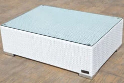 OUTFLEXX Kaffeetisch, Weiß, Polyrattan, 95x65cm, Inkl. Glasplatte -Kettler Verkäufe 4 2511 9.jpg