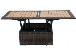 OUTFLEXX Loungetisch Höhenverstellbar, Braun-marmoriert, Polyrattan, 75/152x75x40/64,5cm -Kettler Verkäufe 4 8887.jpg
