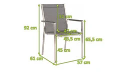 STERN Cardiff Stapelsessel, Silbergrau, Edelstahl/Textil/Aluminiumarmlehnen, 61x57x92 Cm, Stapelbar 15 STERN Cardiff Stapelsessel, Silbergrau, Edelstahl/Textil/Aluminiumarmlehnen, 61x57x92 Cm, Stapelbar -Kettler Verkäufe 5 11604 2.jpg