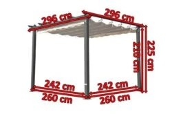 OUTFLEXX Pergola, Anthrazit/creme, Alu/Textil, 300 X 300 X 225 Cm -Kettler Verkäufe 5 13410.jpg