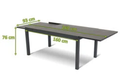 HARTMAN Ausziehtisch Tipperary Xerix/stone Grey, Aluminium/HPL, 160/260x93cm -Kettler Verkäufe 5 13462.jpg