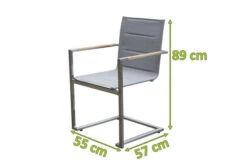 OUTFLEXX Freischwinger, Taupe, Edelstahl/Textilene, Padded, Armlehnen Aus FSC-Teakholz -Kettler Verkäufe 5 13490.jpg