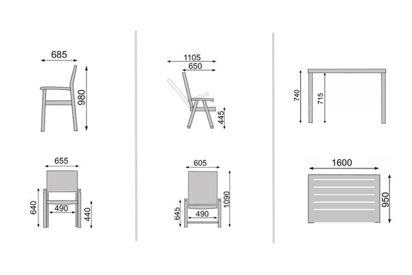 Kettler Granada Sitzgruppe, Silber/anthrazit, Teaktisch 160x95cm, 4 Stapel-, 2 Multipos.-sessel, FSC-zert. 7 Kettler Granada Sitzgruppe, Silber/anthrazit, Teaktisch 160x95cm, 4 Stapel-, 2 Multipos.-sessel, FSC-zert. – Bild 5