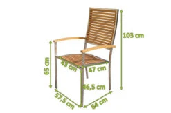 OUTFLEXX Stuhl Aus Edelstahl/FSC-Teakholz Mit Hoher Rückenlehne Und Armlehnen, Stapelbar -Kettler Verkäufe 5 14059.jpg