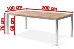 OUTFLEXX Esstisch, Silber/natur, Edelstahl/ Recyceltes FSC®-Teakholz, 200x100cm, Rustikal Gebürstet 13 OUTFLEXX Esstisch, Silber/natur, Edelstahl/ Recyceltes FSC®-Teakholz, 200x100cm, Rustikal Gebürstet -Kettler Verkäufe 5 15863.jpg