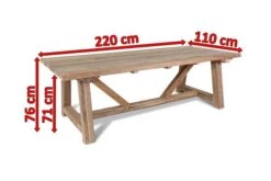OUTFLEXX Esstisch XXL, Natur, Recyceltes FSC®-Teakholz, 220x110cm, Rustikal Gebürstet, Tischplattenstärke 4cm -Kettler Verkäufe 5 15864.jpg
