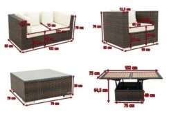 OUTFLEXX Loungemöbel-Set, Polyrattan, Braun Marmoriert, 5 Pers, Wasserfeste Kissenbox, Inkl. Loungetisch -Kettler Verkäufe 5 16066 BOX D.jpg