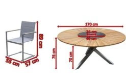 OUTFLEXX Sitzgruppe, Silber, Edelstahl/FSC-Teak, Ø 170 Cm, 6 Freischwinger, Inkl. Drehbarer Granitplatte + Eiskühler -Kettler Verkäufe 5 16571.jpg