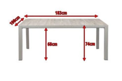 SIENA GARDEN Silva Esstisch, Silber / Washed Grey, Alu / Keramik, 183x100x74 Cm -Kettler Verkäufe 5 16601.jpg