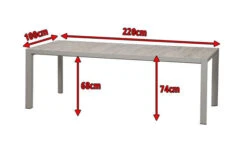 SIENA GARDEN Silva Diningtisch, Silber/washed Grey, Alu/Keramik, 220x100cm -Kettler Verkäufe 5 16604.jpg