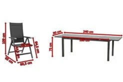 KETTLER Basic Plus Esstischgarnitur, Anthrazit/anthrazit, Alu/Textilene, 180/240x90cm, 6 Multipositionssessel 16 KETTLER Basic Plus Esstischgarnitur, Anthrazit/anthrazit, Alu/Textilene, 180/240x90cm, 6 Multipositionssessel -Kettler Verkäufe 5 17229.jpg