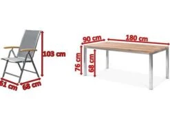 OUTFLEXX Esstischgarnitur, Edelstahl / FSC-Teak, Tisch 180 X 90 Cm, 6 Multipositionssessel, Taupe -Kettler Verkäufe 5 17291.jpg