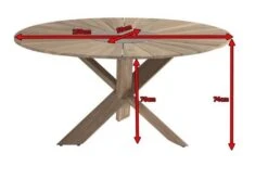 HARTMAN Provence Crossleg Esstisch, Light Grey, Teakholz, Ø150cm, Inkl. Granitinlay Ø50cm -Kettler Verkäufe 5 17476.jpg