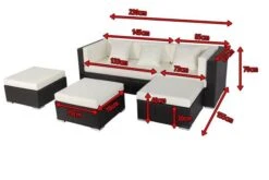 OUTFLEXX Loungemöbel-Set, Braun, Polyrattan, 5 Personen, Wasserfeste Kissenbox, Inkl. Kaffeetisch -Kettler Verkäufe 5 18227 BOX B.jpg