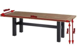 HARTMAN Yasmani Esstisch, Carbon Black/vintage Brown, Alu/Teak, 240x100cm -Kettler Verkäufe 5 18688.jpg