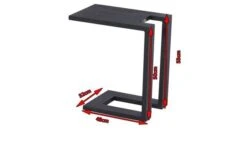 HARTMAN Tim Beistelltisch, Schwarz, Aluminium, 30x50cm, Perfekt Für Liegen -Kettler Verkäufe 5 18734.jpg