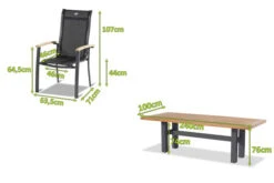 HARTMAN Sondermodell Yasmani/Alice Esstischgruppe, Xerix, Alu/Teakholz, 4x4 Textilen, 240x100cm, 6 Stapelsessel -Kettler Verkäufe 5 19043.jpg