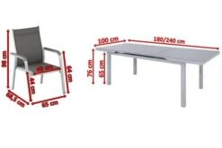 KETTLER BasicPlus Esstischgarnitur, Silber, Alu/Textilene, Tisch 180/240x100cm, 8 Stapelsessel -Kettler Verkäufe 5 19310.jpg
