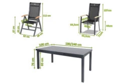 HARTMAN Alice Esstischgarnitur, Xerix, Alu/4x4 Textilen, Tisch 180/240x100cm, 6 Stapel-, 2 Multipositionssessel -Kettler Verkäufe 5 19330.jpg