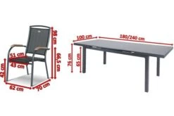 HARTMAN Raffaelo Esstischgarnitur, Xerix, Alu/Textilene, Tisch 180/240x100cm, 8 Stapelsessel 17 HARTMAN Raffaelo Esstischgarnitur, Xerix, Alu/Textilene, Tisch 180/240x100cm, 8 Stapelsessel -Kettler Verkäufe 5 19352.jpg