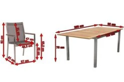 STERN Cardiff Esstischgruppe, Silber/silbergrau, Edelstahl/FSC-Teak, Tisch 150/200 X 90 Cm, 6 Stapelsessel -Kettler Verkäufe 5 19748.jpg