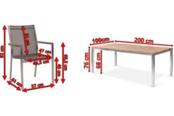 STERN Cardiff Esstischgruppe, Silber/silbergrau, Edelstahl/Teak, Tisch 200 X 100 Cm, 6 Stapelsessel -Kettler Verkäufe 5 19774.jpg