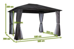 OUTFLEXX Hardtop Pavillon, Braun, Aluminium, 300x365cm, Inkl. Seitenteile Und Insektennetz -Kettler Verkäufe 5 20386.jpg