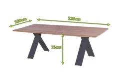 HARTMAN Xanadu Esstisch, Xerix, Alu / Teakholz, 220 X 100 Cm, X-Gestell -Kettler Verkäufe 5 20405.jpg