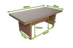 OUTFLEXX Dining Tisch, Hellbraun, Polyrattan, 200 X 95 Cm, Tischplatte Spraystone, 6mm -Kettler Verkäufe 5 20676.jpg