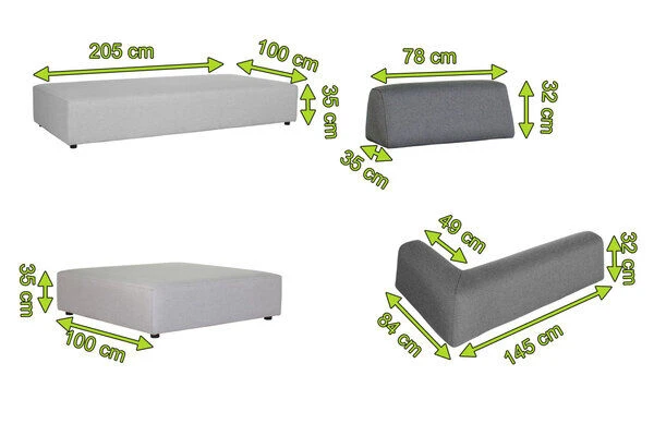 OUTFLEXX Maui Ecklounge, Hell- Und Dunkelgrau Meliert, Alu/Agora, 7 Personen 7 OUTFLEXX Maui Ecklounge, Hell- Und Dunkelgrau Meliert, Alu/Agora, 7 Personen – Bild 5