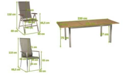 STERN Cardiff Esstischgarnitur, Silber/taupe, Edelstahl/Textilen/FSC-Teakholz, 162/220 X 90 Cm, 4 Stapel-, 2 Multipos, Butterfly-Auszug -Kettler Verkäufe 5 22461.jpg