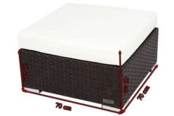 OUTFLEXX Beistelltisch/Hocker, Braun, Polyrattan, Inkl. Glasplatte Und Polster -Kettler Verkäufe 5 2393 8.jpg