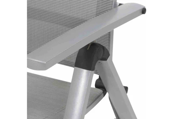 MWH Fabulo Multipositionssessel, Silber/hellgrau, Alu/Textil, 67 X 62 X 111 Cm, Klappbar 6 MWH Fabulo Multipositionssessel, Silber/hellgrau, Alu/Textil, 67 X 62 X 111 Cm, Klappbar – Bild 4