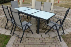 VILLANA Sitzgruppe, Anthrazit/grau, Alu/Textil, Tisch 160/220 Cm, 6 Multipositionssessel -Kettler Verkäufe 6 13891.jpg