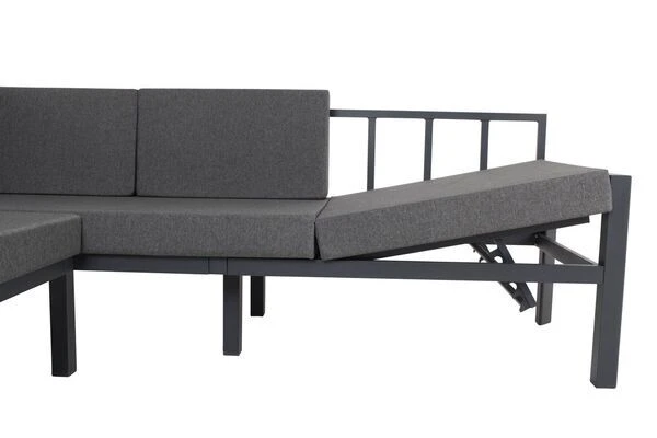 VILLANA Dining-Lounge, Schwarz/grau Meliert, Alu/Polyester, Inkl. Kissen 11 VILLANA Dining-Lounge, Schwarz/grau Meliert, Alu/Polyester, Inkl. Kissen – Bild 9