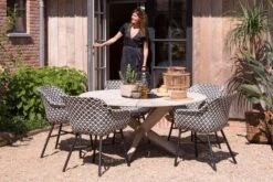 HARTMAN Provence Crossleg Esstisch, Light Grey, Teakholz, Ø150cm, Inkl. Granitinlay Ø50cm -Kettler Verkäufe 6 17476.jpg