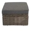 OUTFLEXX Hocker, Grau, Polyrattan, 70 X 70 X 35 Cm, Verstellbare Sitzfläche, Wasserfeste Kissenbox