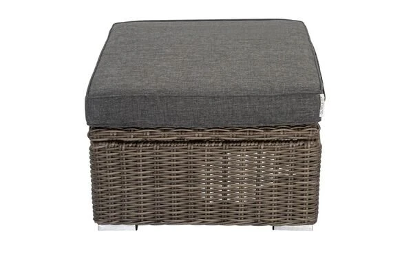 OUTFLEXX Hocker, Grau, Polyrattan, 70 X 70 X 35 Cm, Verstellbare Sitzfläche, Wasserfeste Kissenbox 3 OUTFLEXX Hocker, Grau, Polyrattan, 70 X 70 X 35 Cm, Verstellbare Sitzfläche, Wasserfeste Kissenbox