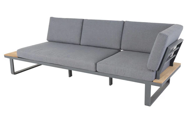 OUTFLEXX Ecklounge, Anthrazit/teakoptik, Aluminium/Akazie, Für 5 Personen, Inkl. Polster 8 OUTFLEXX Ecklounge, Anthrazit/teakoptik, Aluminium/Akazie, Für 5 Personen, Inkl. Polster – Bild 6