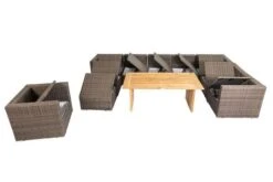 OUTFLEXX Loungegarnitur, Polyrattan/Teakholz, Tisch 160x90cm, Für 10 Personen, Wasserfeste Kissenbox -Kettler Verkäufe 6 19398.jpg