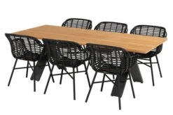 HARTMAN Xanadu Esstisch, Xerix, Alu / Teakholz, 220 X 100 Cm, X-Gestell -Kettler Verkäufe 6 20405.jpg