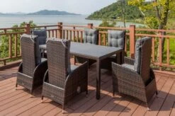 OUTFLEXX Dining Tisch, Braun Marmoriert, Polyrattan, 180 X 100 Cm, Tischplatte Spraystone, 6mm -Kettler Verkäufe 6 20665.jpg