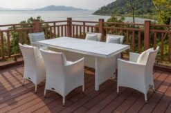 OUTFLEXX Dining Tisch, Weiß, Polyrattan, 200 X 95 Cm, Tischplatte Spraystone, 6mm 27 OUTFLEXX Dining Tisch, Weiß, Polyrattan, 200 X 95 Cm, Tischplatte Spraystone, 6mm -Kettler Verkäufe 6 20667.jpg