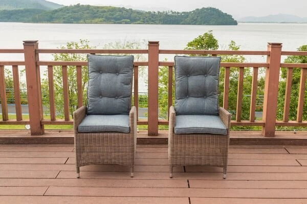 OUTFLEXX 2er Set Dining Sessel, Hellbraun, Polyrattan, 55 X 65 X 112 Cm, Rücken Stufenlos Verstellbar 9 OUTFLEXX 2er Set Dining Sessel, Hellbraun, Polyrattan, 55 X 65 X 112 Cm, Rücken Stufenlos Verstellbar – Bild 7