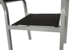 VILLANA Gartenstuhl, Silber/schwarz, Aluminium/Textil, 58 X 57 X 90 Cm, Stapelbar -Kettler Verkäufe 7 13398.jpg