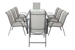 VILLANA Sitzgruppe, Anthrazit/grau, Alu/Textil, Tisch 160/220 Cm, 6 Stapelstühle, 2 Hochlehner -Kettler Verkäufe 7 13893.jpg