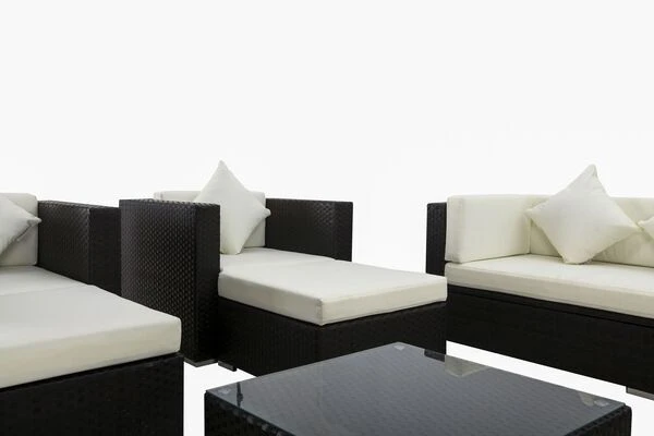 OUTFLEXX Loungemöbel-Set, Braun, Polyrattan, Für 9 Personen, Inkl. Kaffeetisch, Wasserfeste Kissenbox 9 OUTFLEXX Loungemöbel-Set, Braun, Polyrattan, Für 9 Personen, Inkl. Kaffeetisch, Wasserfeste Kissenbox – Bild 7
