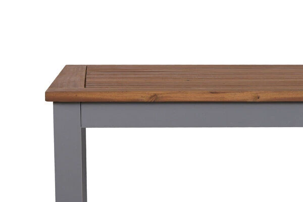 VILLANA Esstischgarnitur, Silber/schwarz, Alu / FSC-Akazienholz, Gartentisch 150 X 90 Cm, 6 Stapelsessel 9 VILLANA Esstischgarnitur, Silber/schwarz, Alu / FSC-Akazienholz, Gartentisch 150 X 90 Cm, 6 Stapelsessel – Bild 7