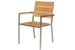 OUTFLEXX Esstischgarnitur, Silber, Edelstahl / FSC-Teakholz, Tisch 90 X 90 Cm, 4 Stapelsessel -Kettler Verkäufe 7 17254.jpg